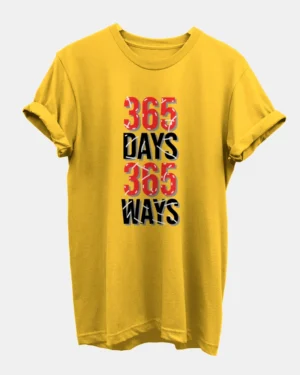 365 Days Golden Yellow T-Shirt for Men