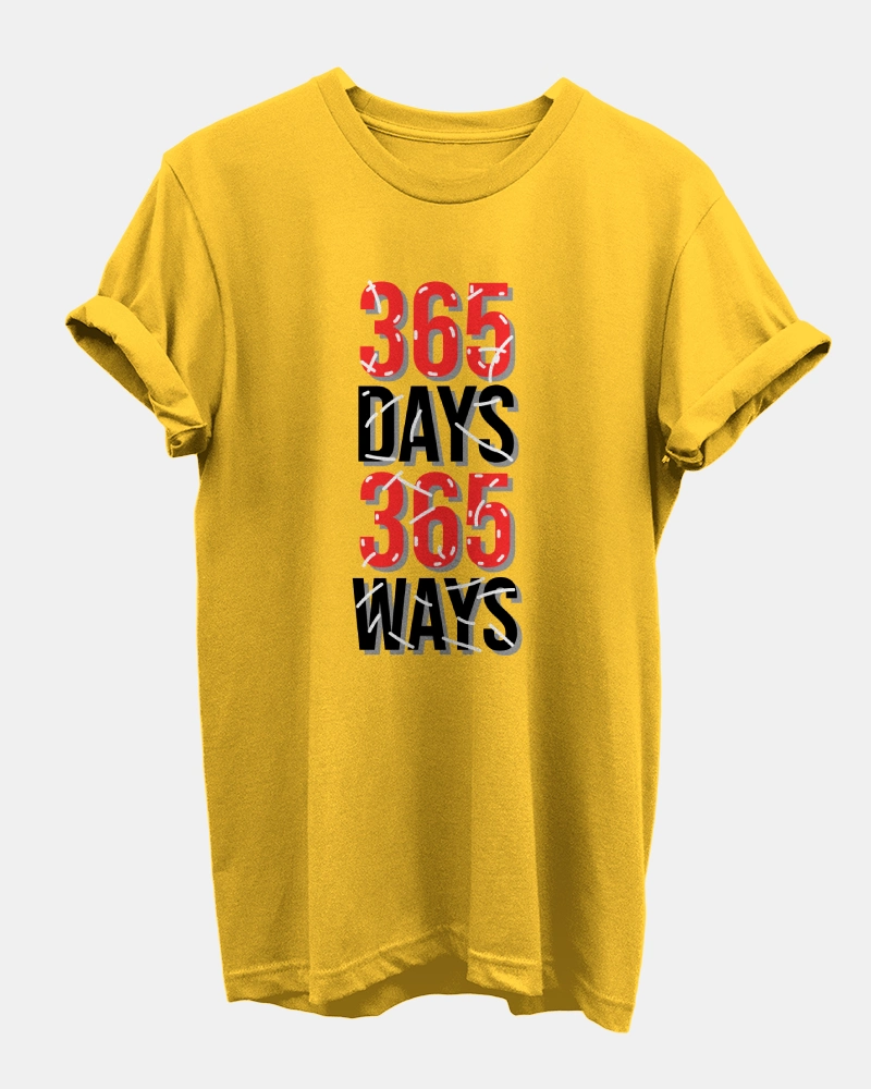 365 Days Golden Yellow T-Shirt for Men 365 Days Golden Yellow T-Shirt for Men