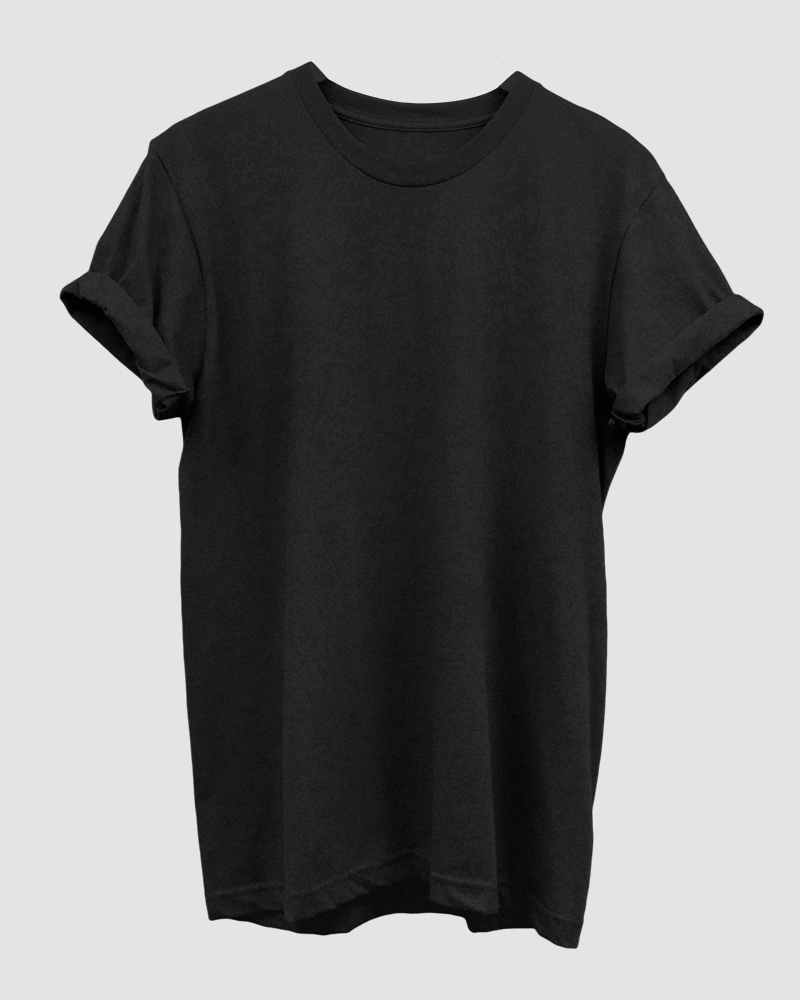 Black Plain T-Shirt for Men Black Plain T-Shirt for Men