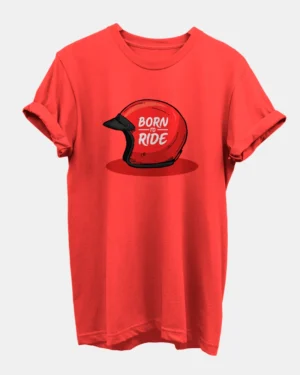 Born To Ride Red T-Shirt for Men