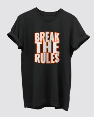 Break The Rules Black T-Shirt for Men