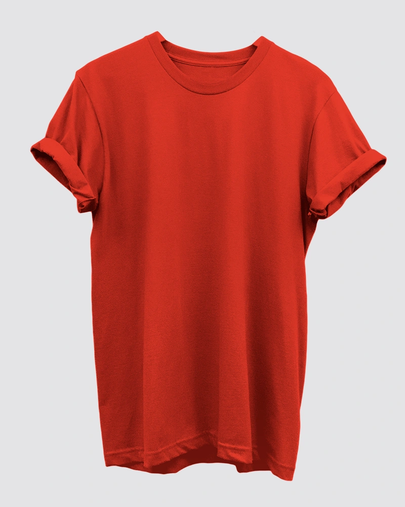 Brick Red Plain T-Shirt for Men Brick Red Plain T-Shirt for Men