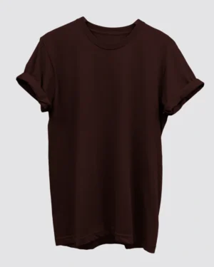 Coffee Brown Plain T-Shirt for Men