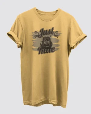 Just Ride Beige T-Shirt for Men