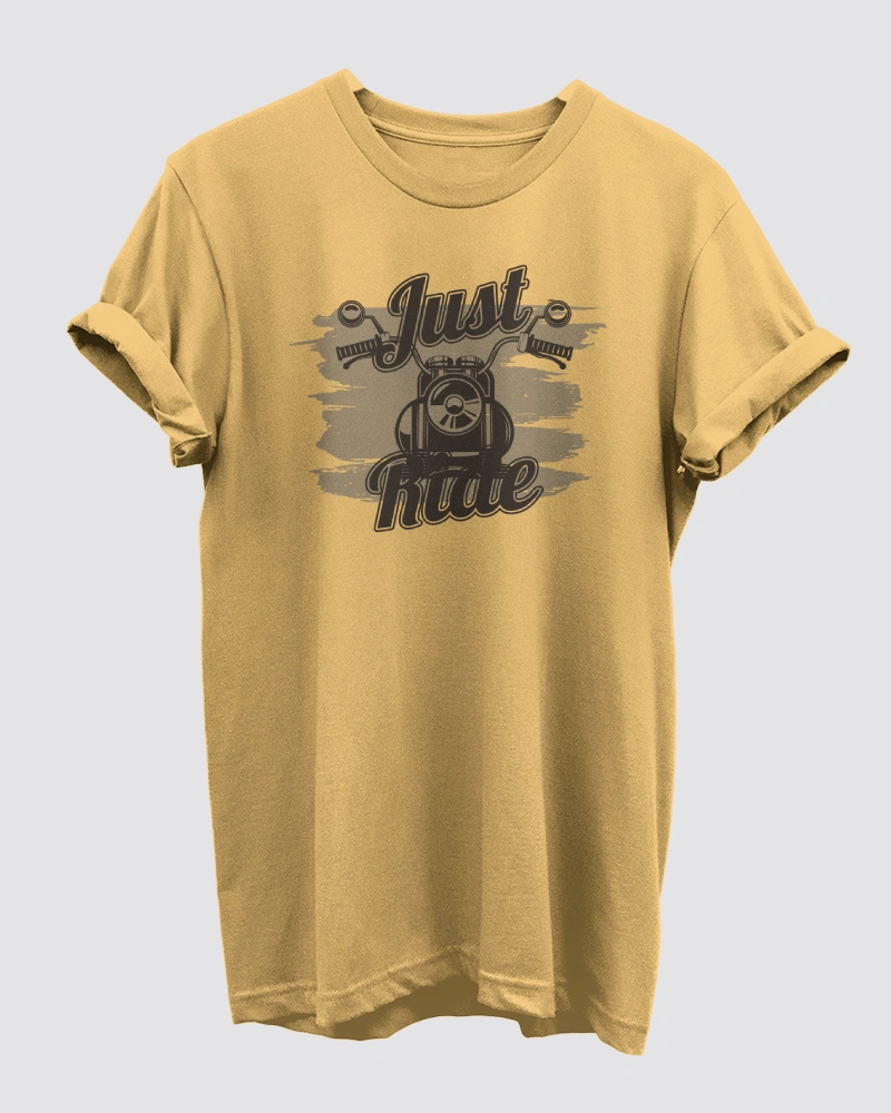 Just Ride Beige T-Shirt for Men Just Ride Beige T-Shirt for Men