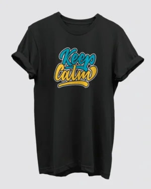 Keep Calm Black T-Shirt for Men