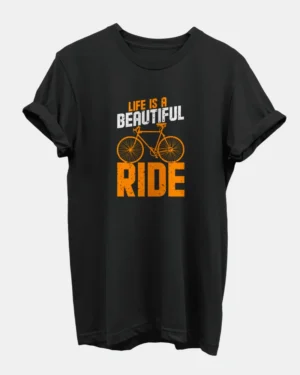 Life is A Beautiful Ride Black T-Shirt for Men