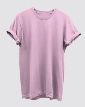 Light Pink Plain T-Shirt for Men