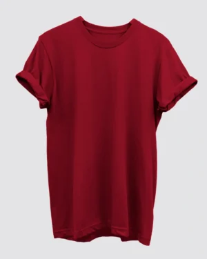 Maroon Plain T-Shirt for Men