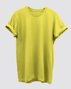 New Yellow Plain T-Shirt for Men