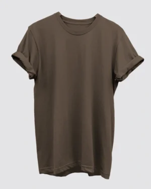 Olive Green Plain T-Shirt for Men