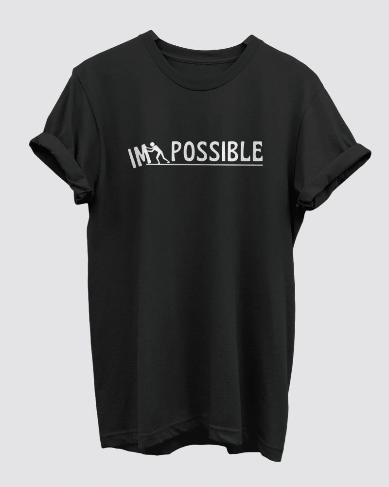 Possible Black T-Shirt for Men Possible Black T-Shirt for Men