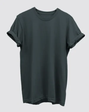 Steel Grey Plain T-Shirt for Men