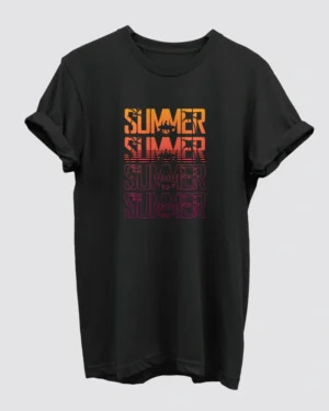 Summer Black T-Shirt for Men