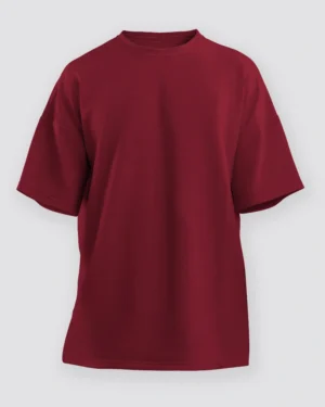 Unisex Maroon Oversized T-Shirt