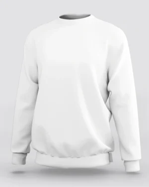Unisex White Sweatshirt